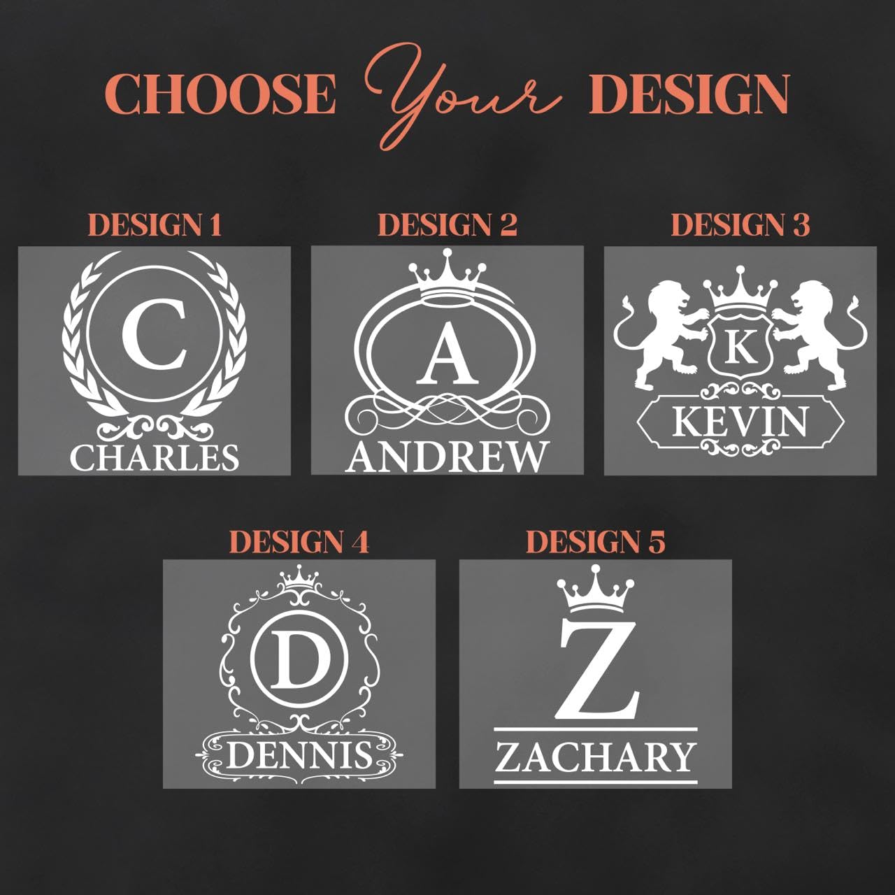 Personalized Whiskey Glasses w/Name & Initial, 5 Designs - 11 oz, Bourbon Monogrammed Rocks Glasses for Groomsman Gifts, Gifts for Best Man, Grommsmen Gift Ideas - Single