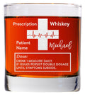 CARVELITA Custom Prescription Whiskey Glass Engraved, Personalized Bourbon Glass Gift for Dad, Groomsmen, Father's Day, Wedding, Christmas, Unique Cocktail Glass for Men, Best Man