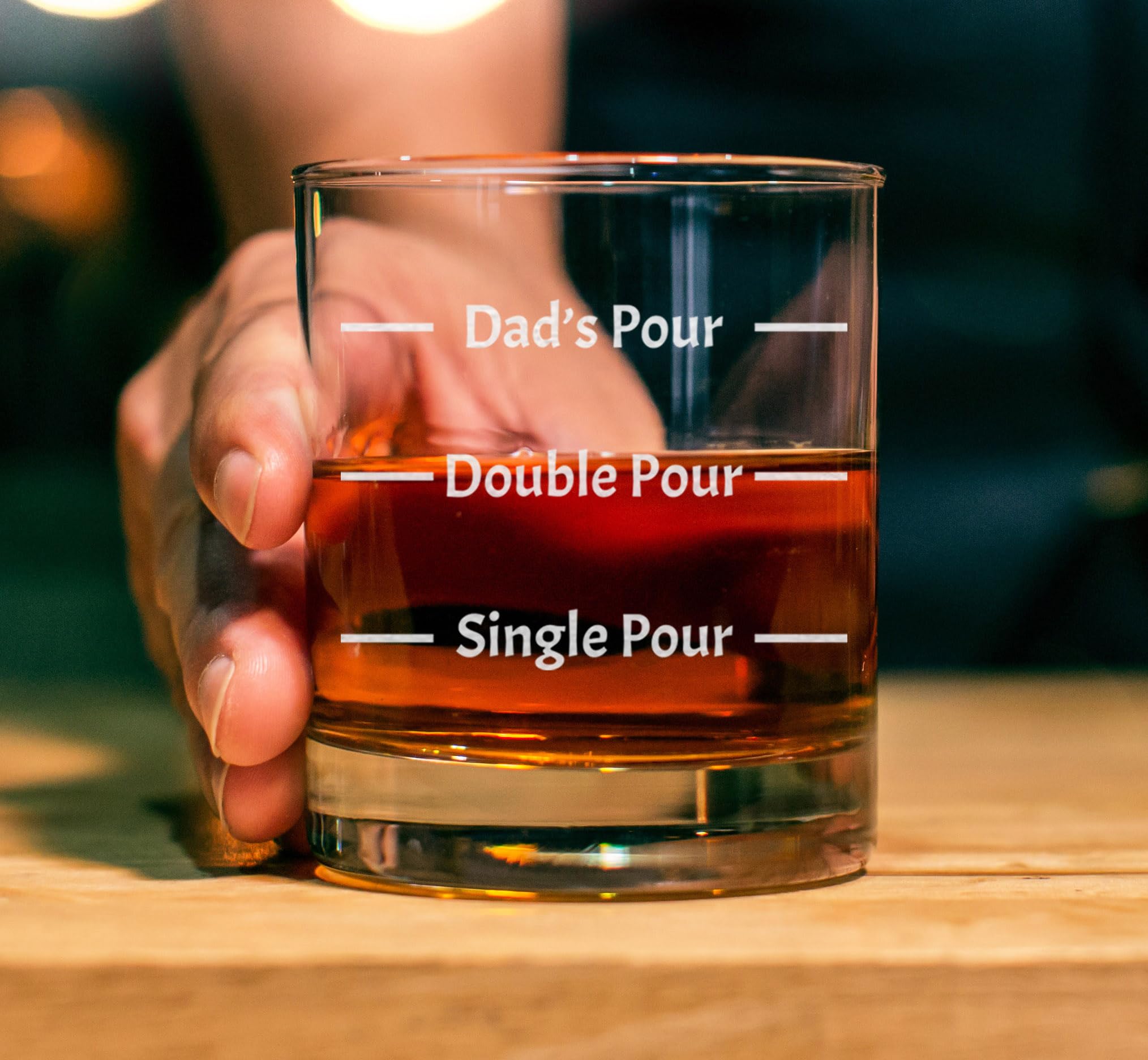 CARVELITA Custom 11oz Whiskey Glass, Engraved Old Fashion Personalized Rack Glass, Pour Line Gift Idea, Personalized For Dad, Single Pour, Double Pour, For Christmas, Father's Day, Him, Funny Gift