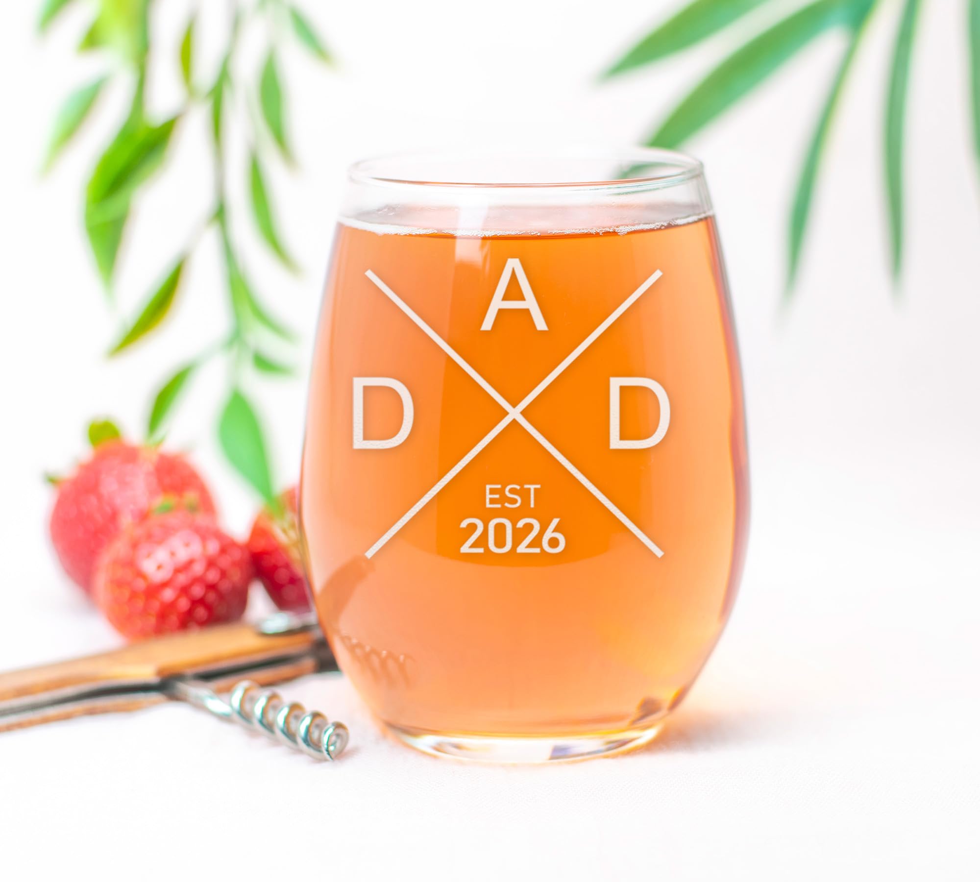 CARVELITA Grandpa & Grandma Whiskey Wine Glass Set (WineWine-DadMomEst)