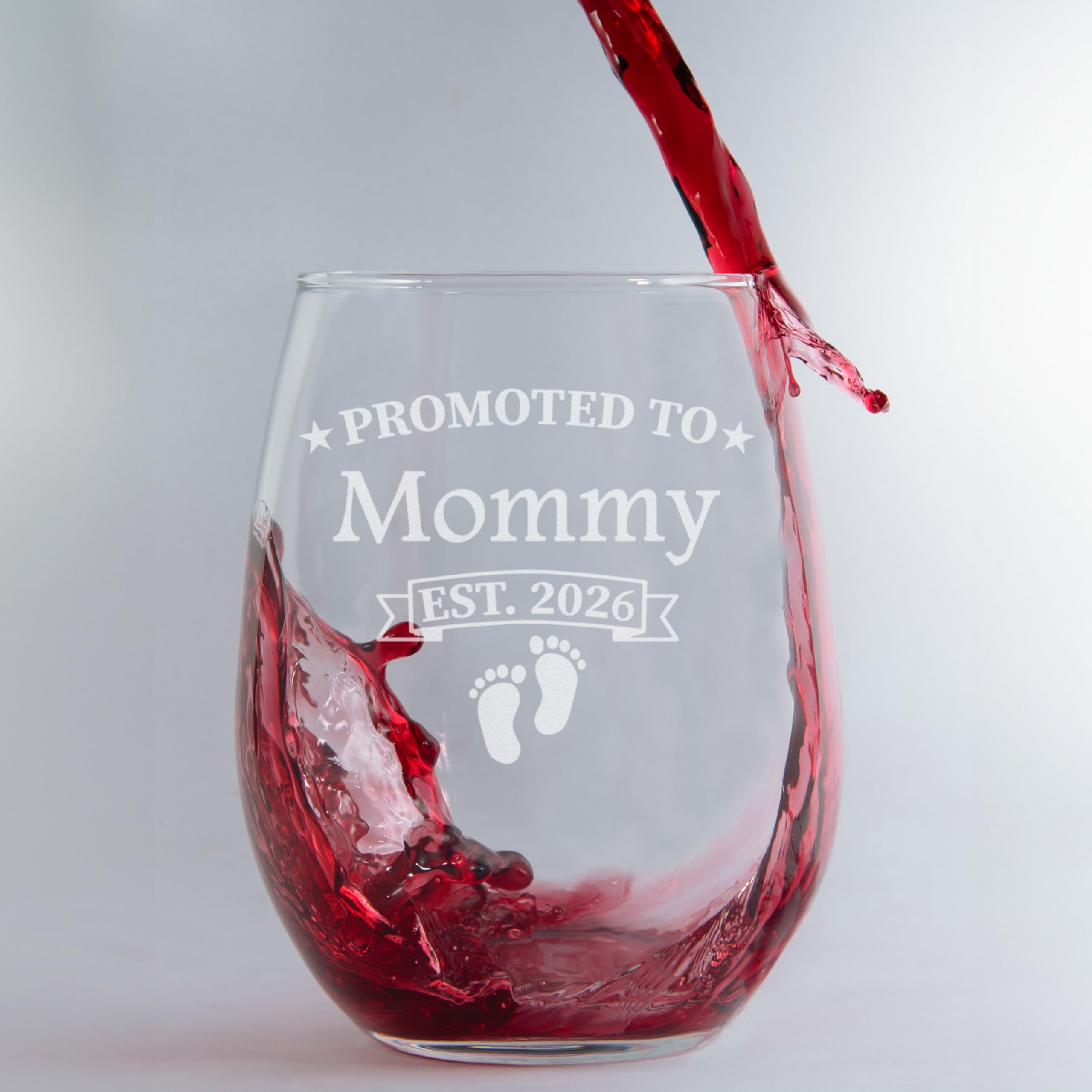 CARVELITA Grandpa & Grandma Whiskey Wine Glass Set (WineWine-PromotedToDaddyMommy)