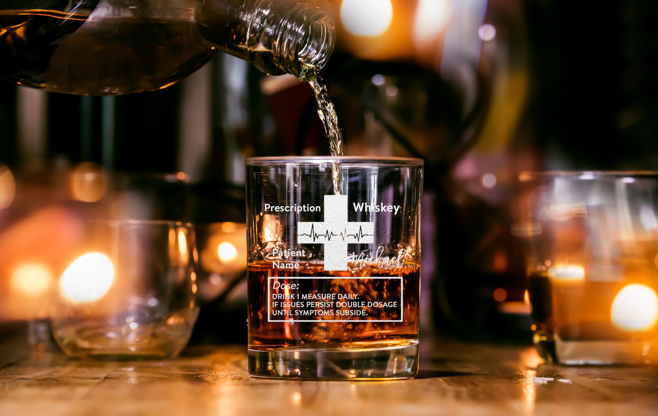 CARVELITA Custom Prescription Whiskey Glass Engraved, Personalized Bourbon Glass Gift for Dad, Groomsmen, Father's Day, Wedding, Christmas, Unique Cocktail Glass for Men, Best Man
