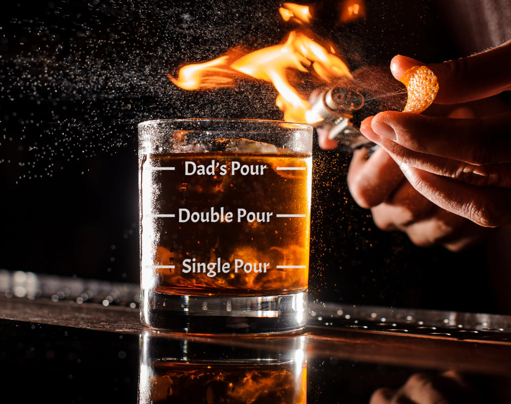 CARVELITA Custom 11oz Whiskey Glass, Engraved Old Fashion Personalized Rack Glass, Pour Line Gift Idea, Personalized For Dad, Single Pour, Double Pour, For Christmas, Father's Day, Him, Funny Gift