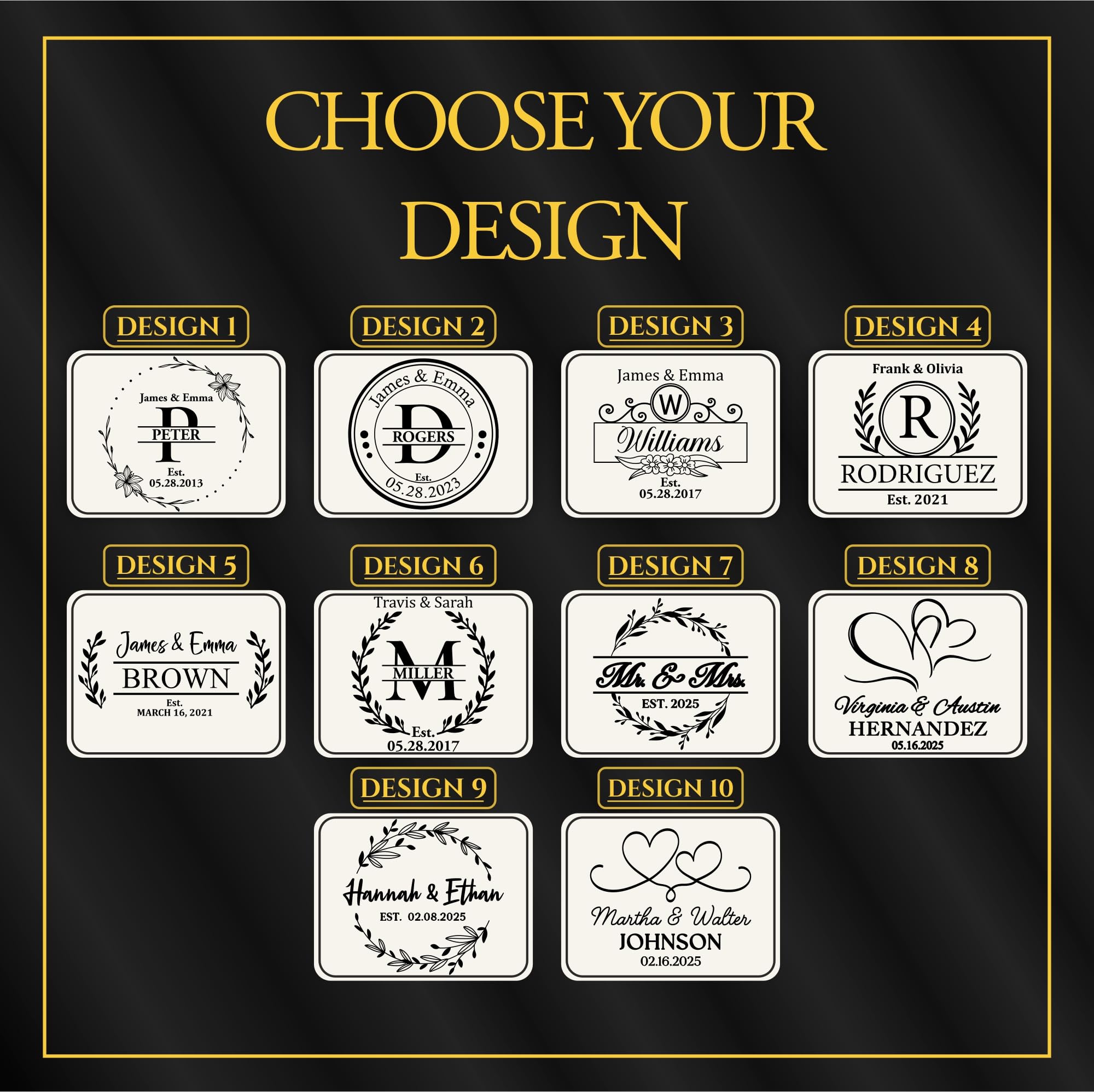 Custom Engraved Cutting Board with Couples’ Names, Family Name and Date – Personalized Walnut, Cherry or Bamboo Charcuterie Board for Weddings, Anniversaries, Housewarming and Christmas