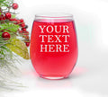 Personalized Stemless Wine Glass – Engraved Glassware, Wino Gift