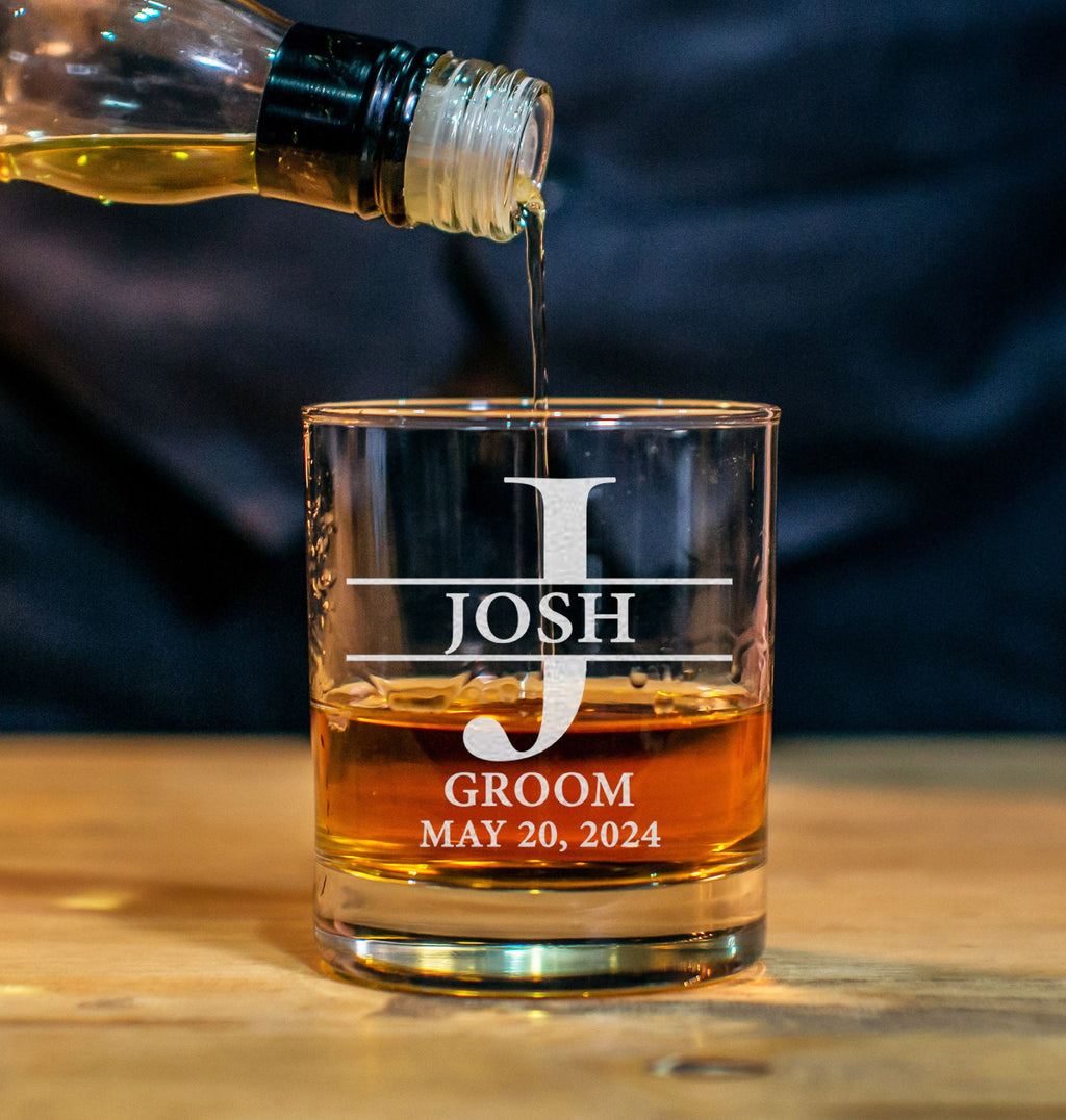 Groomsman 11oz Whiskey Glass, Engraved Old Fashioned Glass, Best-Man Wedding Gift
