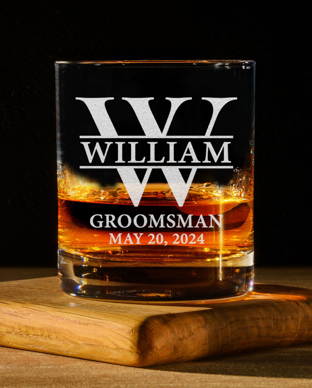 Groomsman 11oz Whiskey Glass, Engraved Old Fashioned Glass, Best-Man Wedding Gift