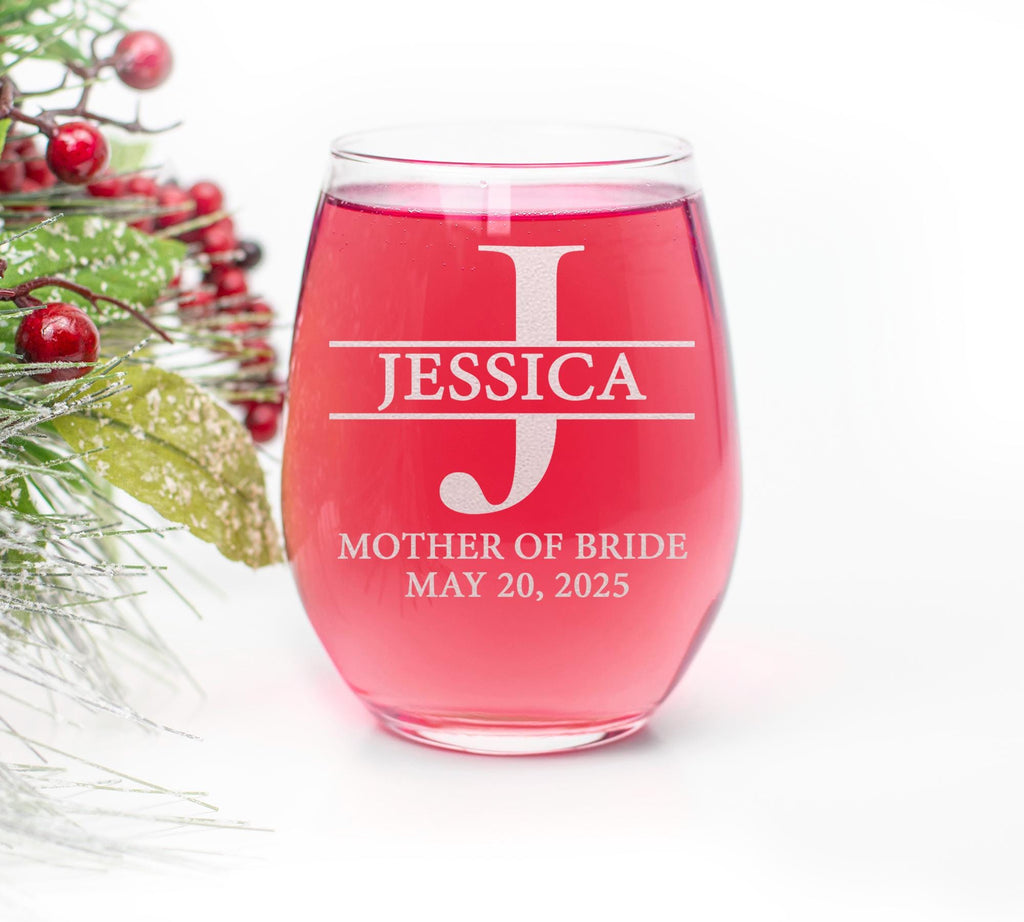 Bridesmaid 15oz Wine Glass, Engraved Old Fashion, Bride, Bridesmaid Gift Idea, Personalized Bridesmaid - Bride Gift, Wedding Drinkware