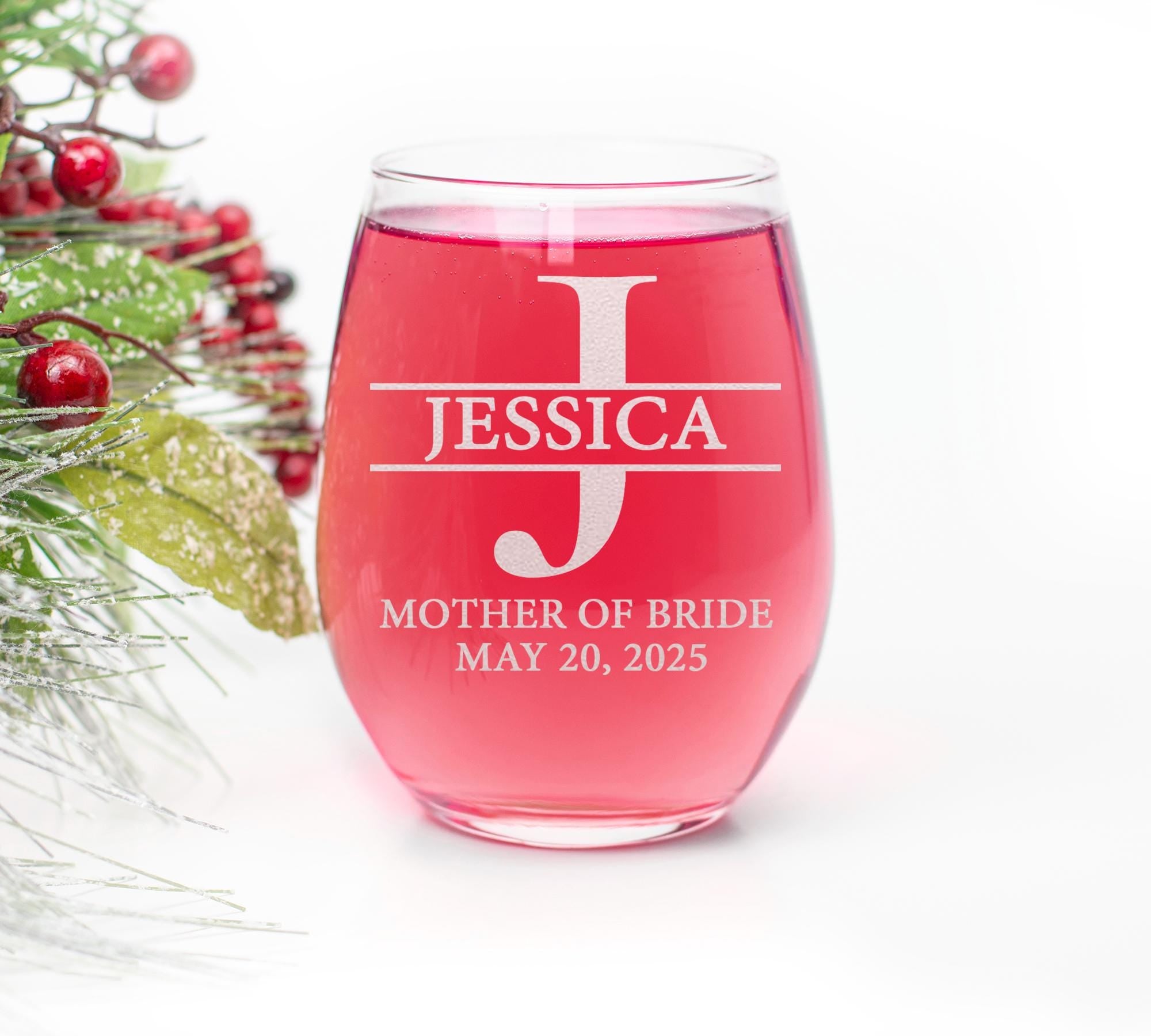 Bridesmaid 15oz Wine Glass, Engraved Old Fashion, Bride, Bridesmaid Gift Idea, Personalized Bridesmaid - Bride Gift, Wedding Drinkware