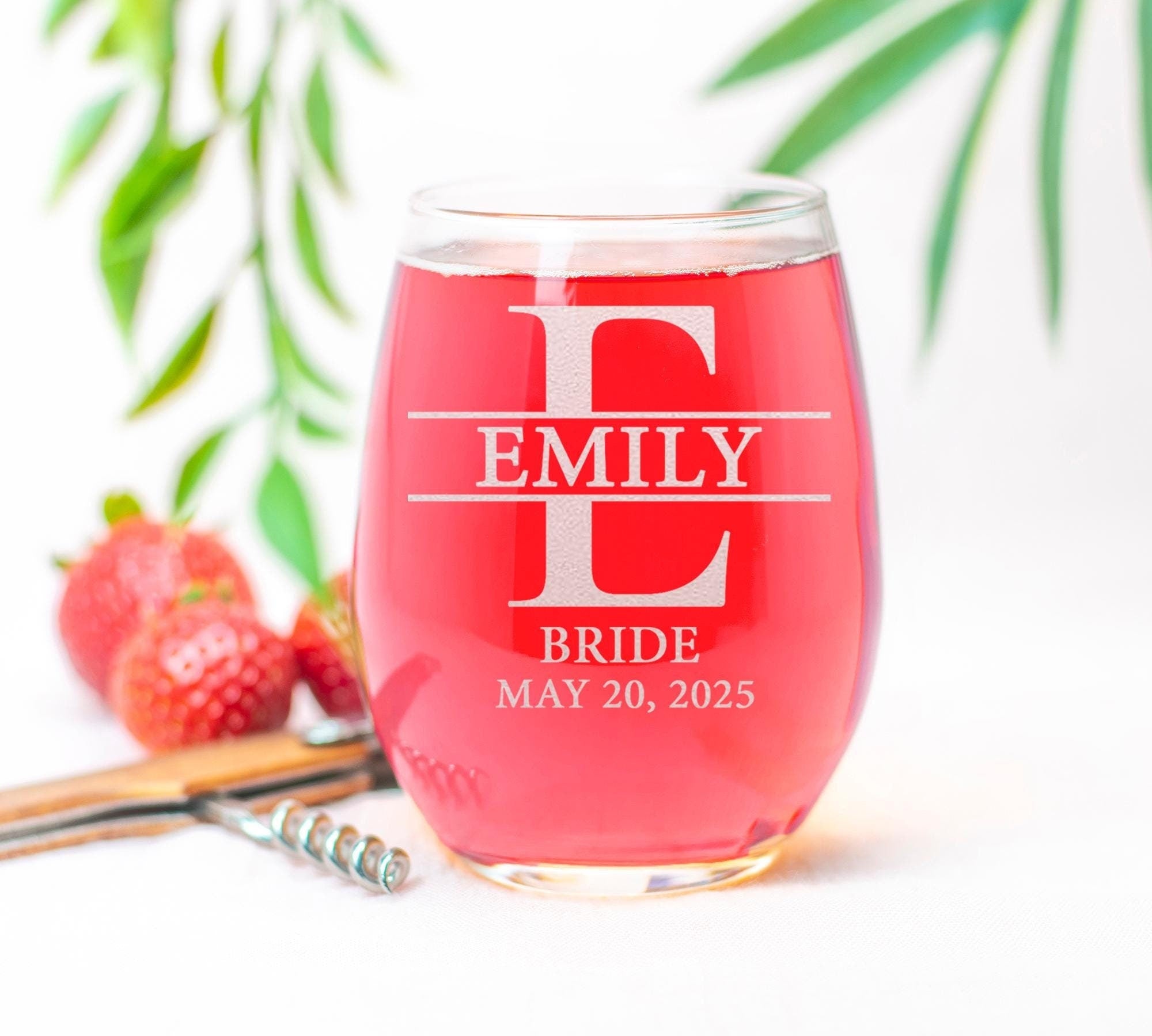Bridesmaid 15oz Wine Glass, Engraved Old Fashion, Bride, Bridesmaid Gift Idea, Personalized Bridesmaid - Bride Gift, Wedding Drinkware