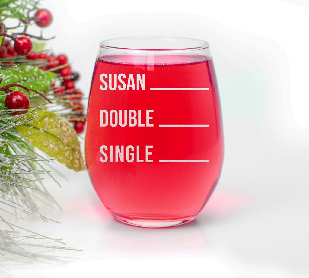 Personalized Wine Lover Gift – Funny Stemless Wine Glass