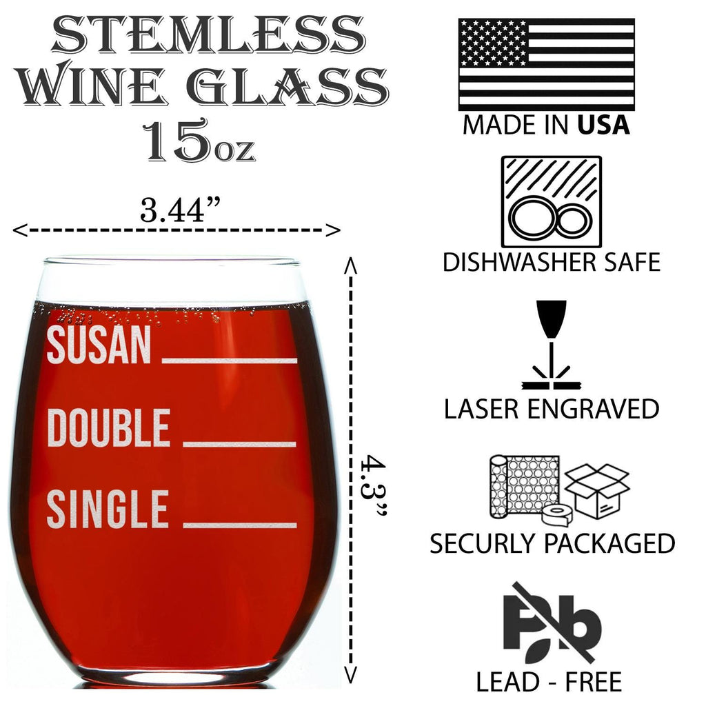 Personalized Wine Lover Gift – Funny Stemless Wine Glass