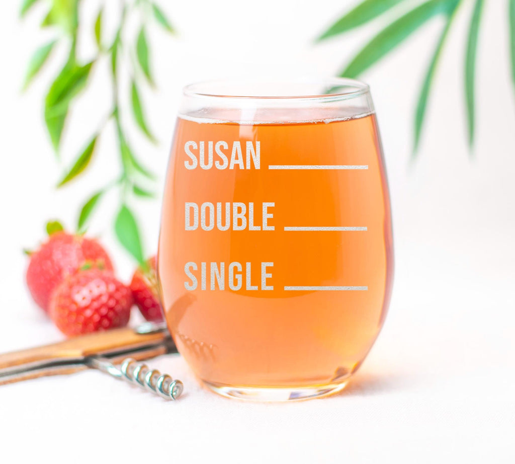 Personalized Wine Lover Gift – Funny Stemless Wine Glass