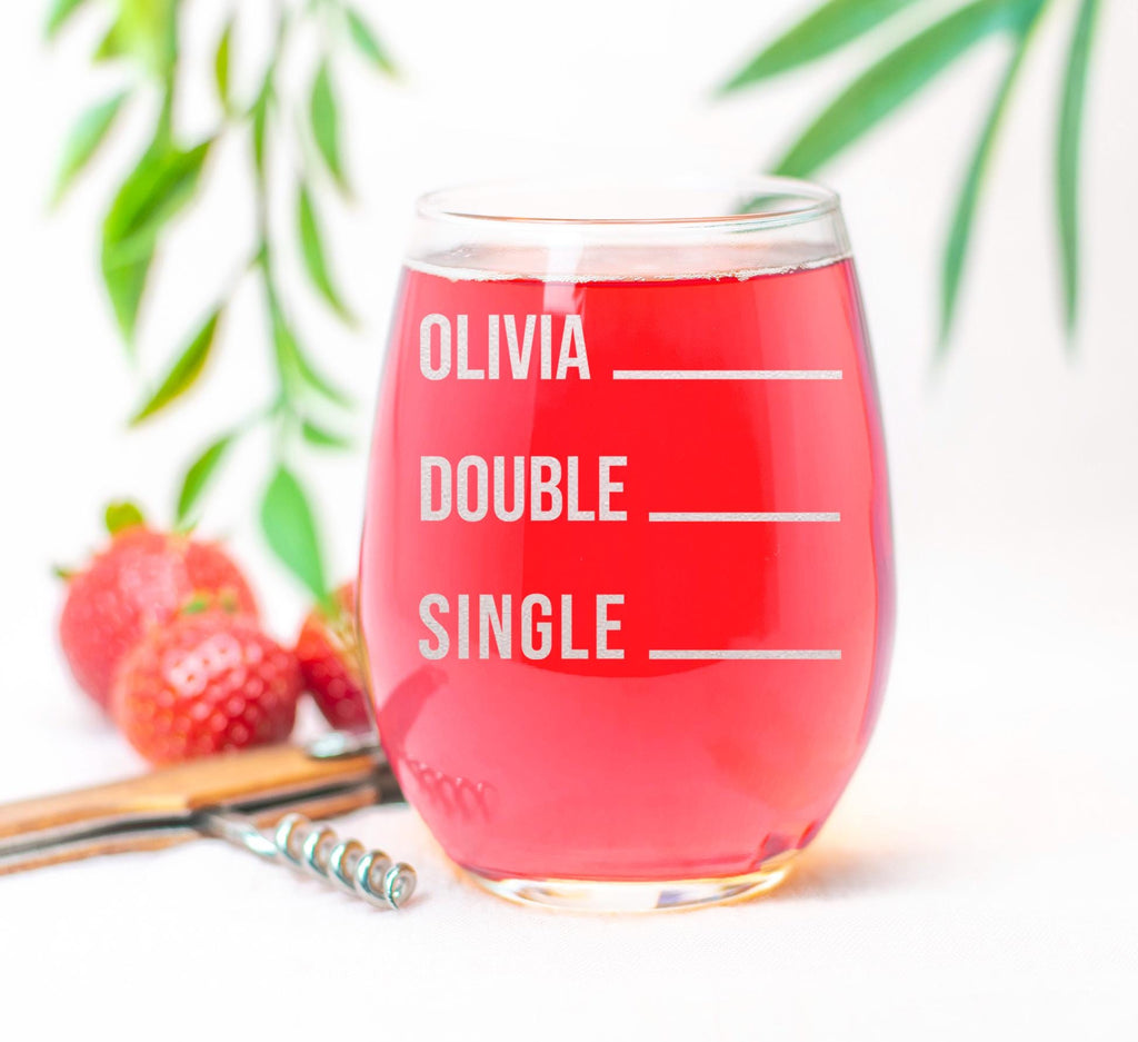 Personalized Wine Lover Gift – Funny Stemless Wine Glass