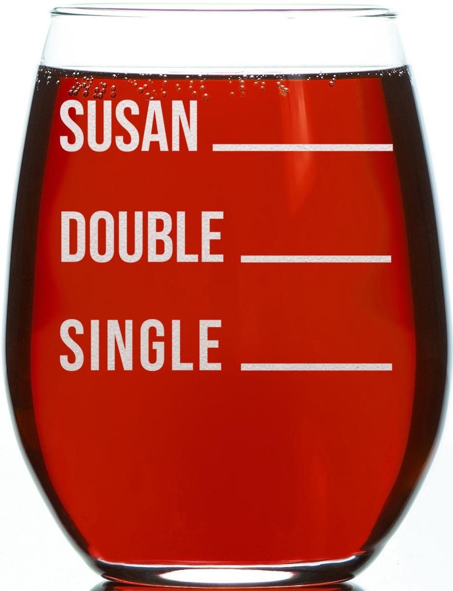 Personalized Wine Lover Gift – Funny Stemless Wine Glass