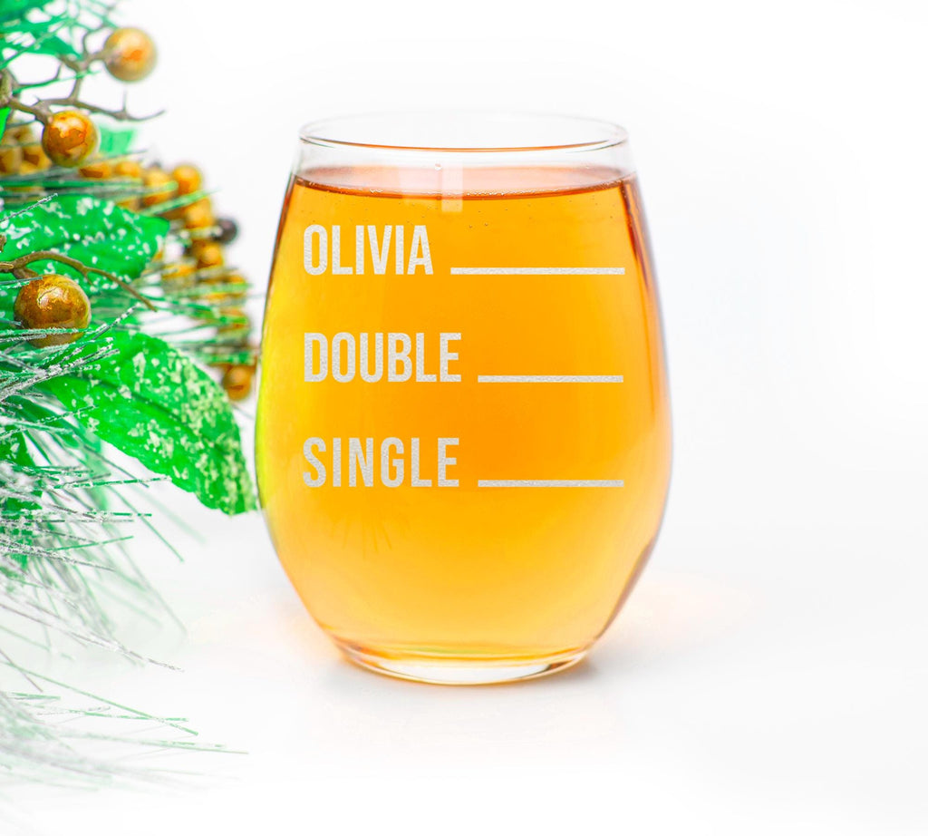 Personalized Wine Lover Gift – Funny Stemless Wine Glass