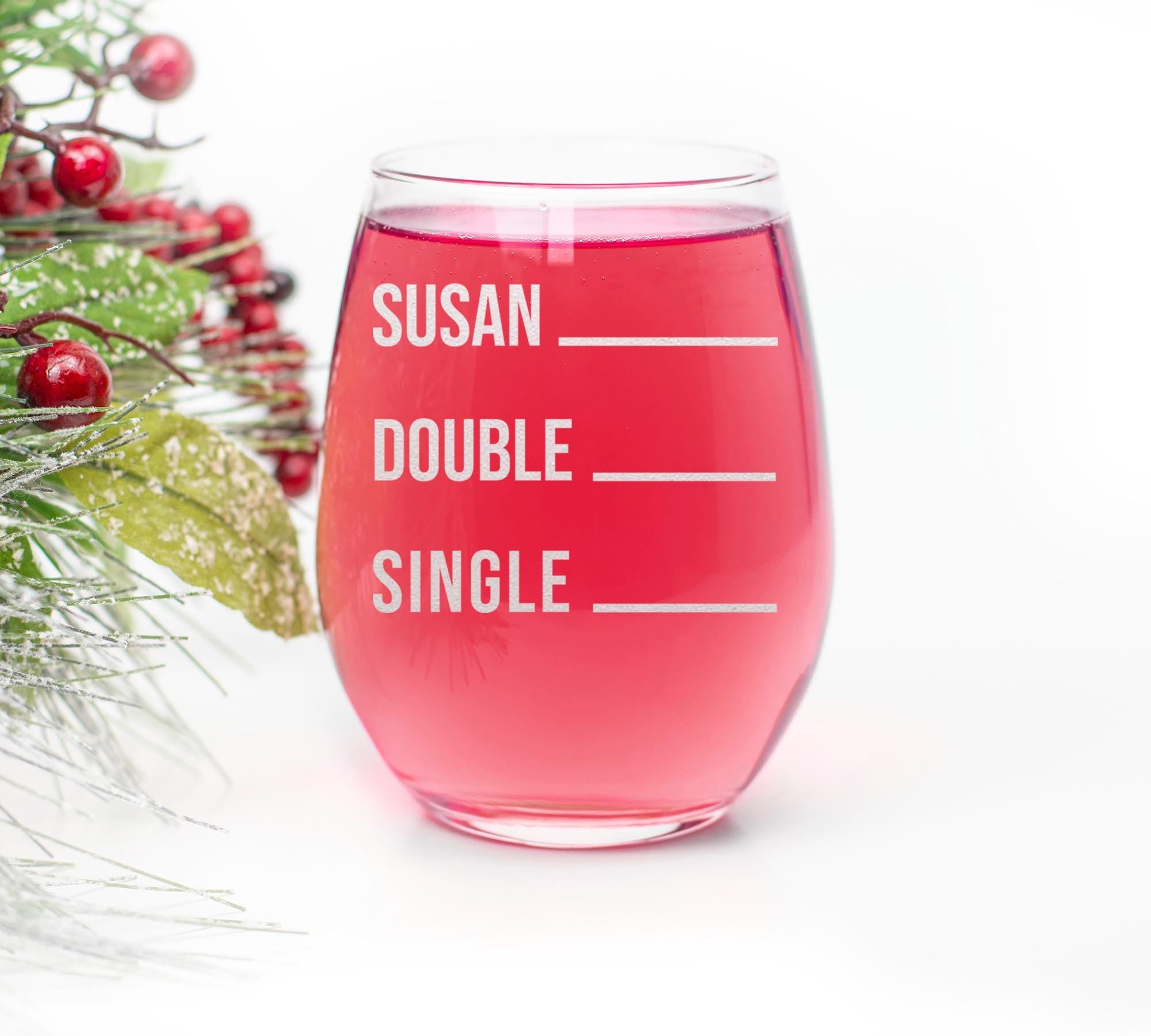 Personalized Wine Lover Gift – Funny Stemless Wine Glass