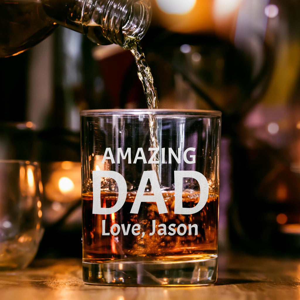 Personalized Whiskey Glass - Engraved 11oz Rocks Glass