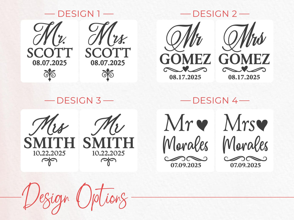 Set of 2 Personalized Engraved Wine Glasses, Monogram Anniversary Couple Wine Glasses, Custom Wedding Toasting Wine Glass, Wedding Gift