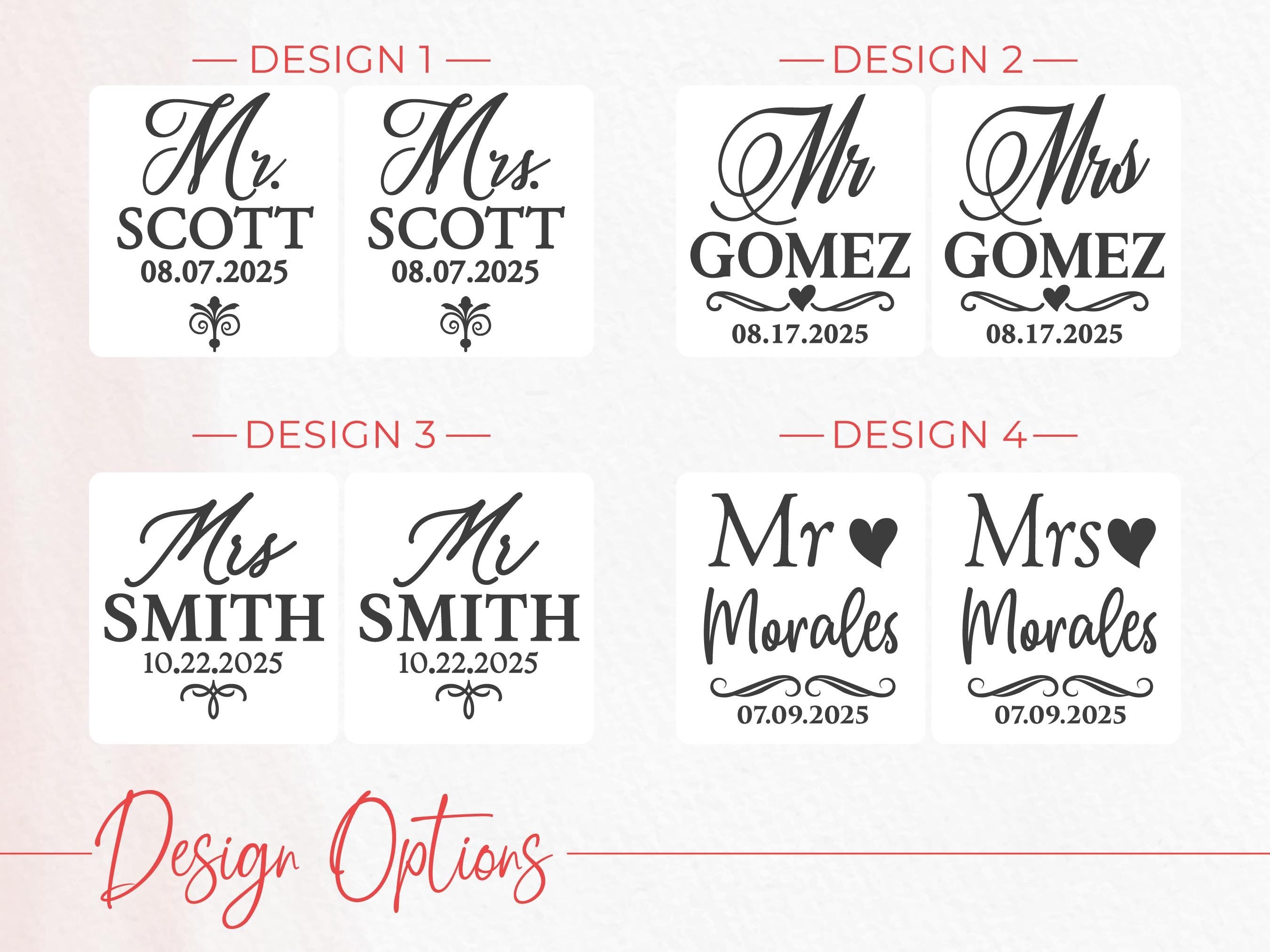 Set of 2 Personalized Engraved Wine Glasses, Monogram Anniversary Couple Wine Glasses, Custom Wedding Toasting Wine Glass, Wedding Gift